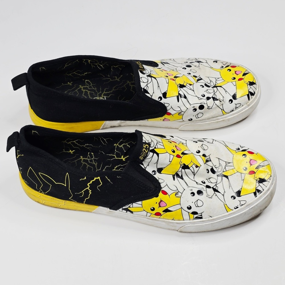 Size 12 - Pokémon GroundUP Slip On Shoes Official 25th Anniversary Pikachu - Picture 2 of 11